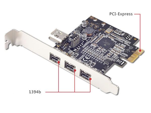 Card PCI-E 1X ra IEEE 1394 Firewire 800 1394B A Syba FG-EFWB-V1T-003BI - Phụ Kiện Điện Tử Việt Nam
