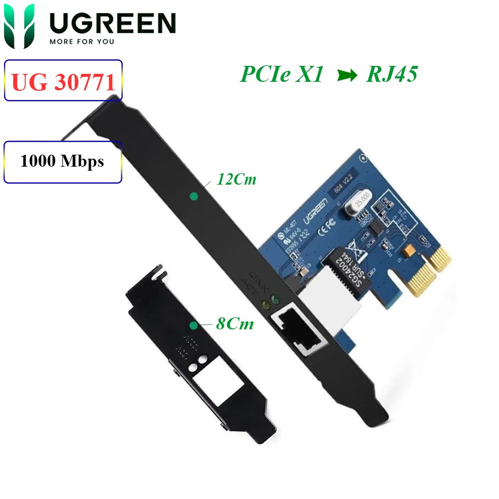 Card mạng lan Gigabit Ugreen 30771 LAN PCI Express Gigabit Ethernet 10/100/1000Mbps Ugreen US230 - Phụ Kiện Điện Tử Việt Nam