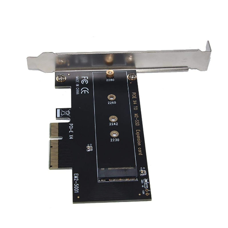card pci-e 4x ra m.2 vnme ngff m key ssu-em2-5001