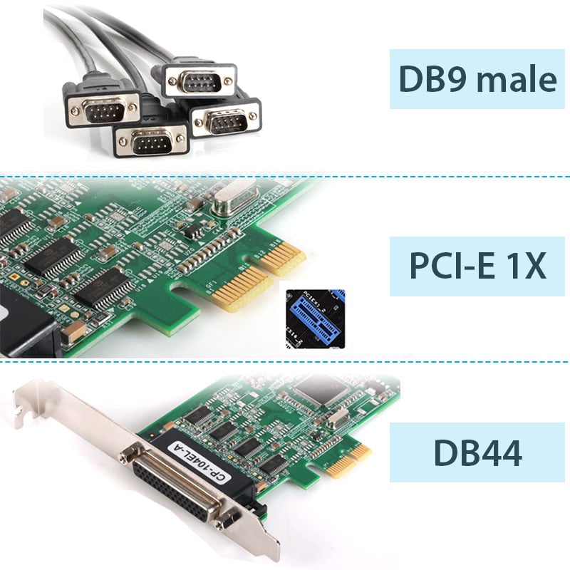 card pci-e 1x ra 4 rs232 moxa cp-104el-a