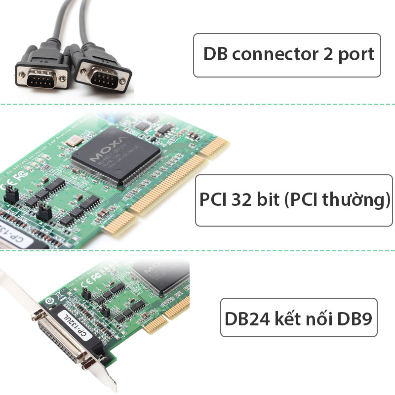 card pci ra 2 rs232 moxa cp-132ul va cp-132ul-i