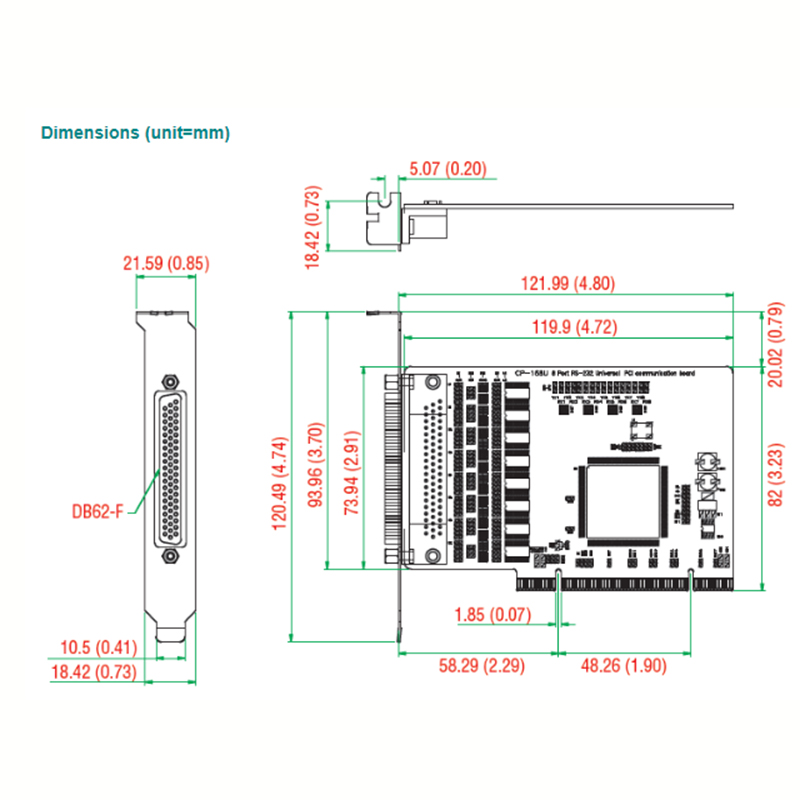 Moxa CP-168U 8 Port RS232 Universal PCI serial onboard - Phụ Kiện Điện Tử Việt Nam