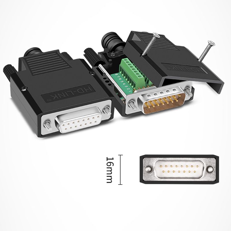 Đầu giắc cổng COM DB15 chân bắt vít HD-Link