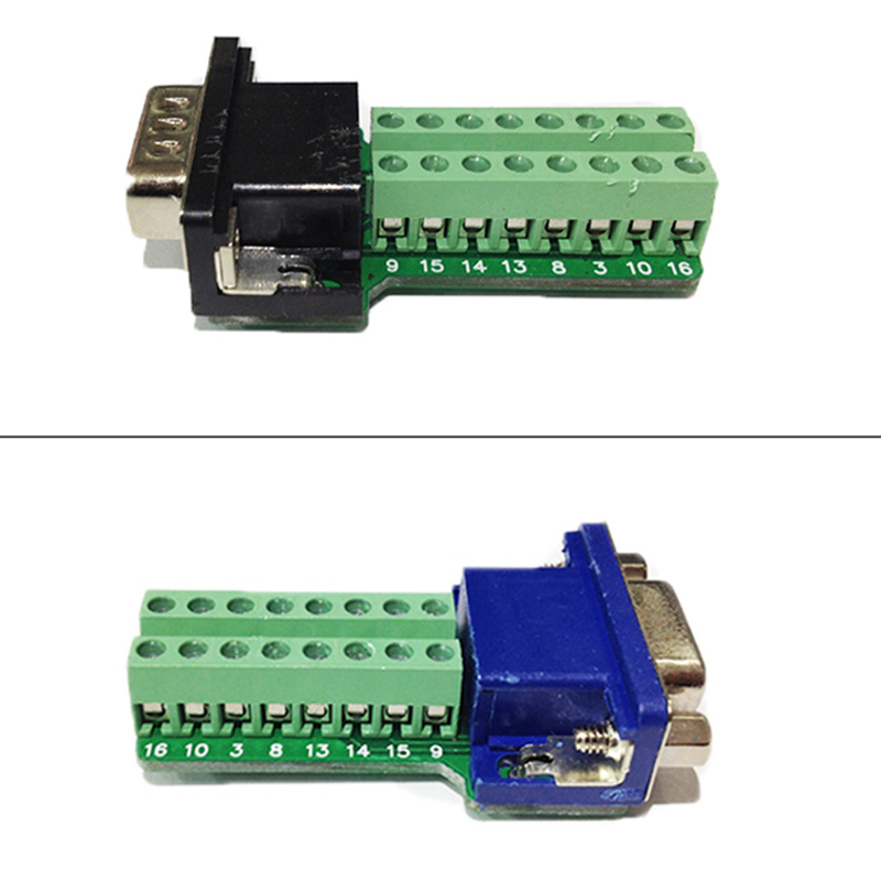 Đầu bấm cáp VGA 3+9 Female - Male, Đầu bấm cáp phụ kiện điện tử Hà Nội - Phụ Kiện Điện Tử Việt Nam