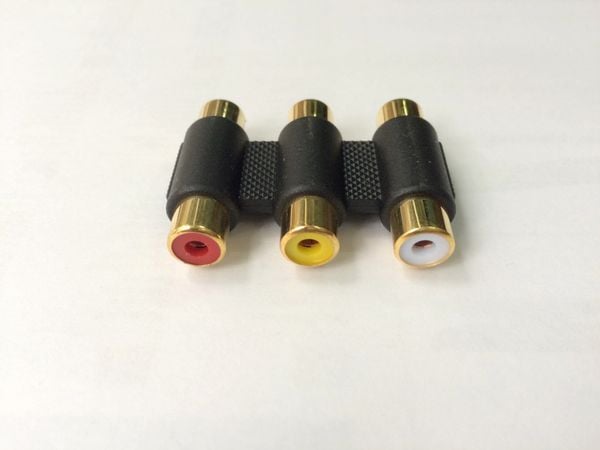 Đầu nối RCA/AV 1-1 và 3-3 2 đầu âm, Đầu nối cáp AV, RCA phụ kiện điện tử - Phụ Kiện Điện Tử Việt Nam