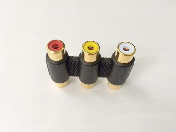 Đầu nối RCA/AV 1-1 và 3-3 2 đầu âm, Đầu nối cáp AV, RCA phụ kiện điện tử - Phụ Kiện Điện Tử Việt Nam