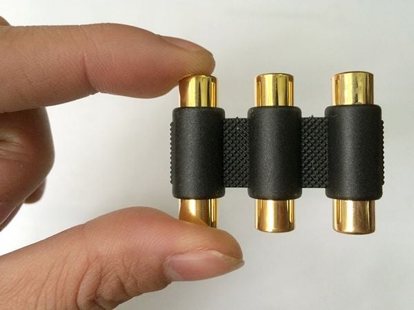 Đầu nối RCA/AV 1-1 và 3-3 2 đầu âm, Đầu nối cáp AV, RCA phụ kiện điện tử - Phụ Kiện Điện Tử Việt Nam