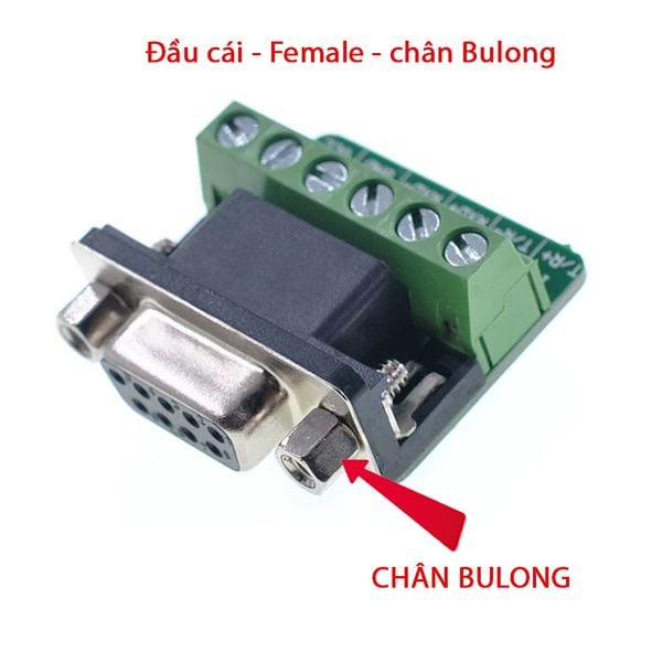 Đầu jack đấu nối giao tiếp DB9 RS232 RS422 RS485 - Phụ Kiện Điện Tử Việt Nam