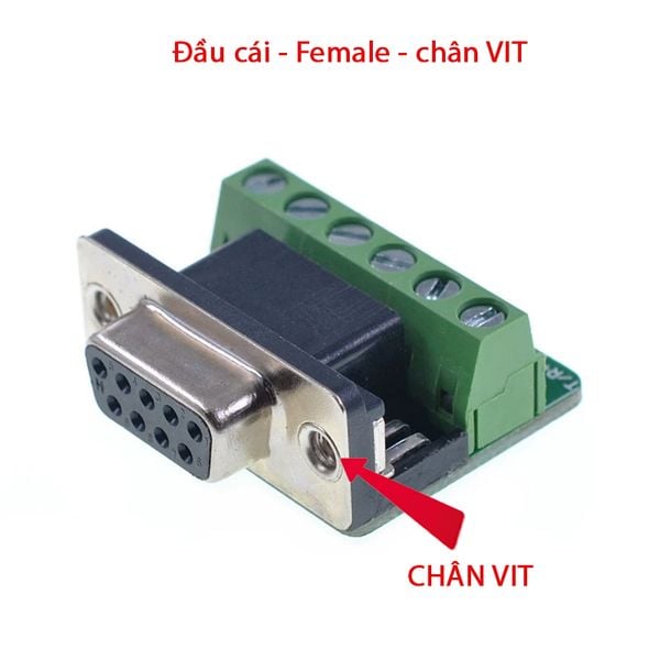 Đầu jack đấu nối giao tiếp DB9 RS232 RS422 RS485 - Phụ Kiện Điện Tử Việt Nam