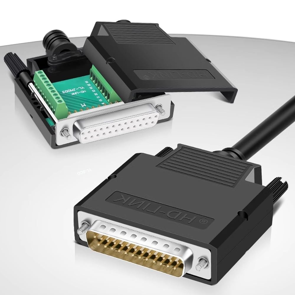 Đầu giắc cổng COM DB25 với 25 chân bắt vít HD-Link