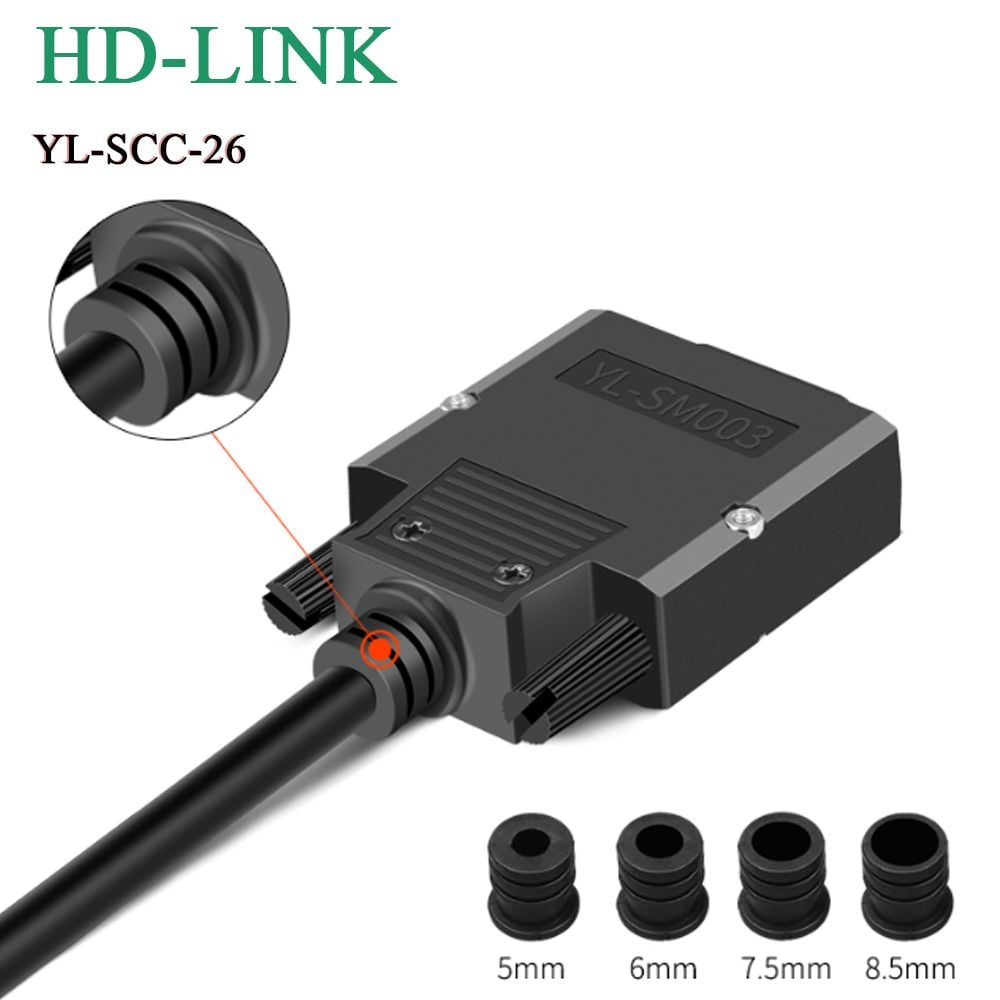 Đầu bấm cổng DB26 đực male bắt vít kèm vỏ ốp nhựa chân đồng HD-LINK YL-SCC-26M - Phụ Kiện Điện Tử Việt Nam