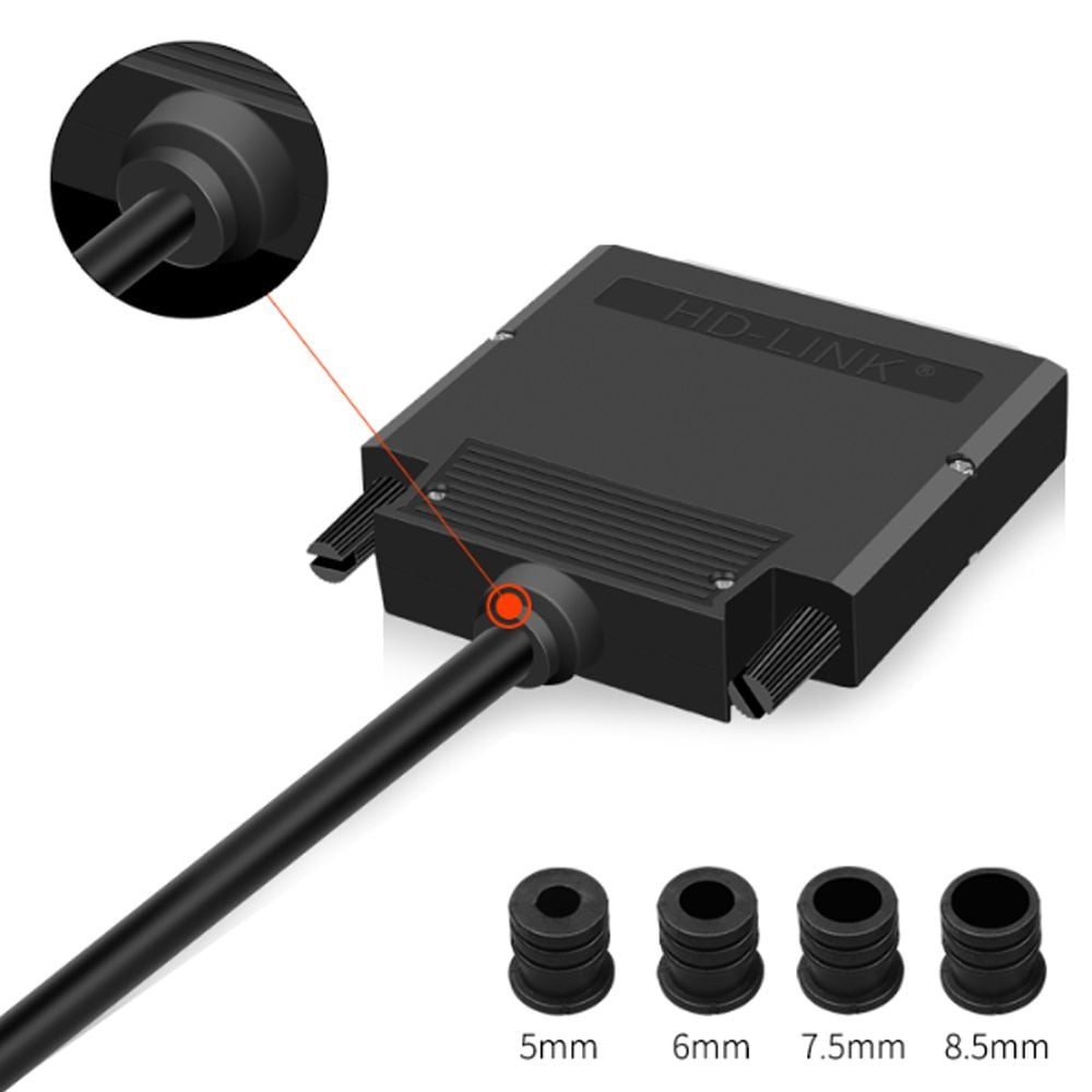 Đầu bấm cổng DB37 đực Male bắt vít kèm vỏ ốp nhựa chân đồng HD-LINK YL-SCD-37M - Phụ Kiện Điện Tử Việt Nam