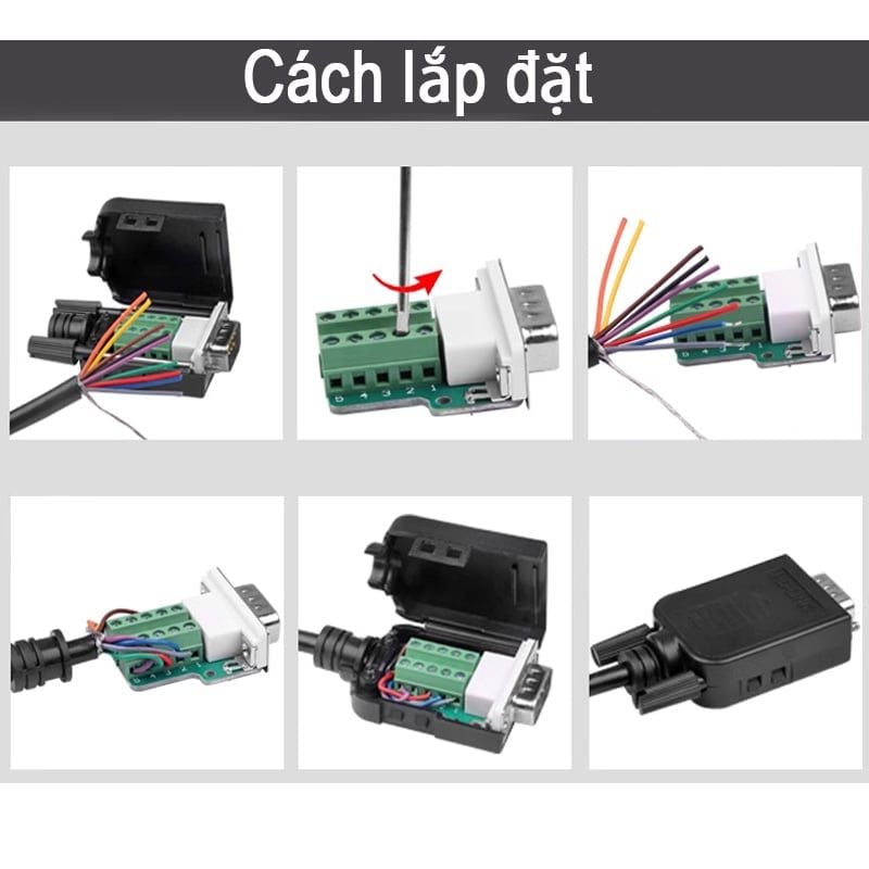 Đầu bấm DB9 RS232 Male - Female HD-Link YL-SCG-09DMF - Phụ Kiện Điện Tử Việt Nam