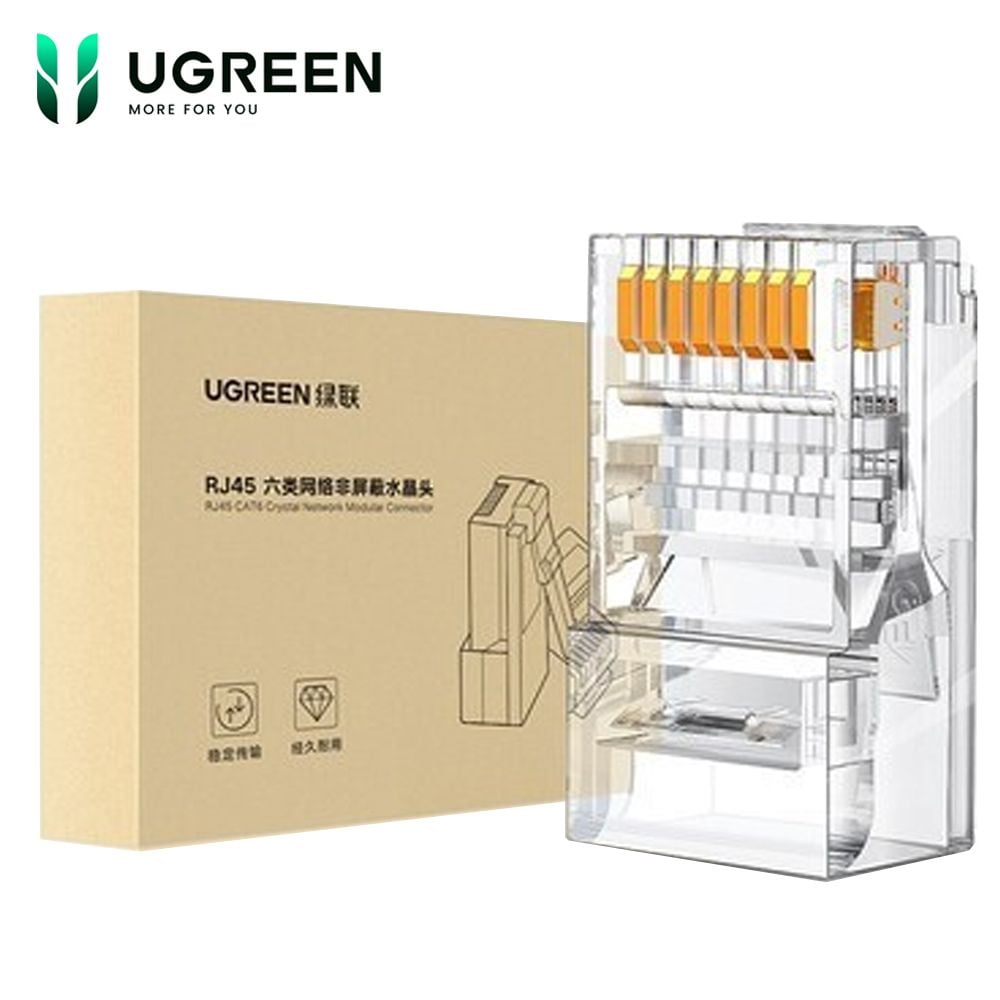 Hạt mạng, đầu bấm mạng CAT6 UTP Ugreen 60558 ( hộp 100 hạt ) - Phụ Kiện Điện Tử Việt Nam