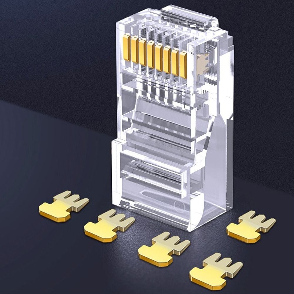 Hạt mạng, đầu bấm mạng CAT5E UTP VegGieg V-E003 ( hộp 100 hạt ) - Phụ Kiện Điện Tử Việt Nam