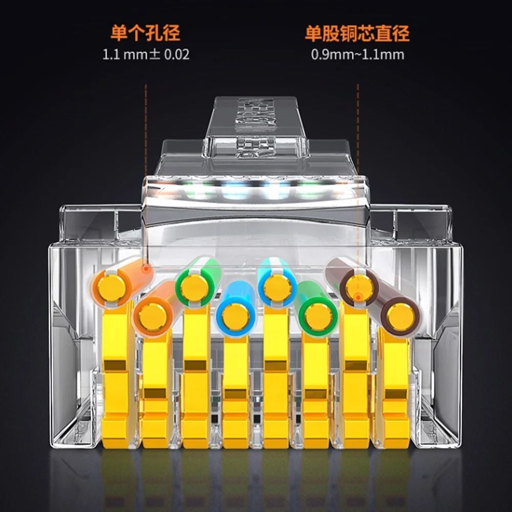 Hạt mạng, đầu bấm mạng CAT6 UTP Ugreen 60558 ( hộp 100 hạt ) - Phụ Kiện Điện Tử Việt Nam