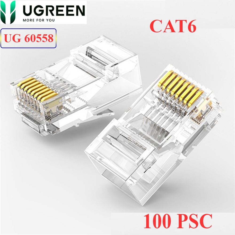 Hạt mạng, đầu bấm mạng CAT6 UTP Ugreen 60558 ( hộp 100 hạt ) - Phụ Kiện Điện Tử Việt Nam