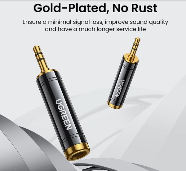 Đầu chuyển audio 6.3mm sang 3.5mm Ugreen 60711 AV168 - Phụ Kiện Điện Tử Việt Nam