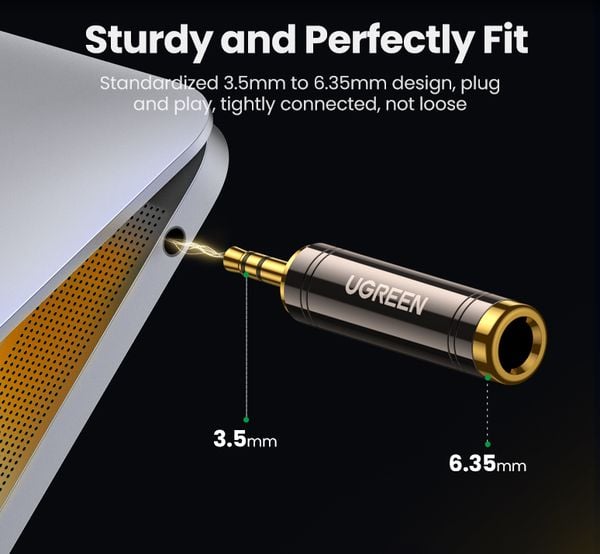 Đầu chuyển audio 6.3mm sang 3.5mm Ugreen 60711 AV168 - Phụ Kiện Điện Tử Việt Nam