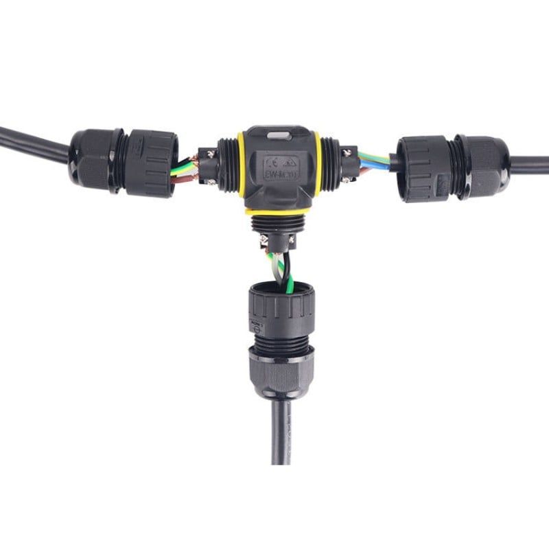 Đầu nối dây điện chống nước chữ T chuẩn IP68 chính hãng E-Weichat EW-M20T