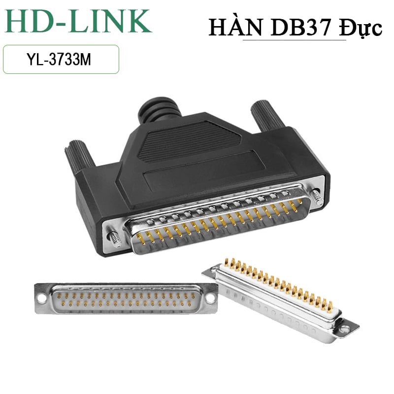Đầu hàn COM DB37 HD-Link YL-3733M/F vỏ ốp nhựa dẻo - Phụ Kiện Điện Tử Việt Nam
