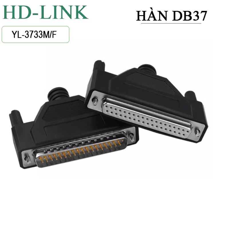 Đầu hàn COM DB37 HD-Link YL-3733M/F vỏ ốp nhựa dẻo - Phụ Kiện Điện Tử Việt Nam