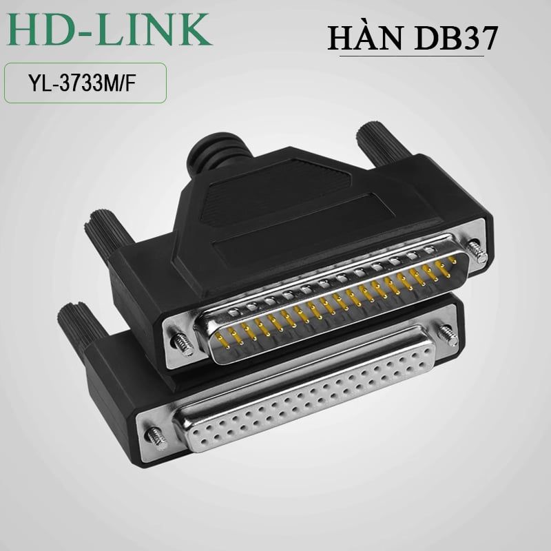 Đầu hàn COM DB37 HD-Link YL-3733M/F vỏ ốp nhựa dẻo - Phụ Kiện Điện Tử Việt Nam