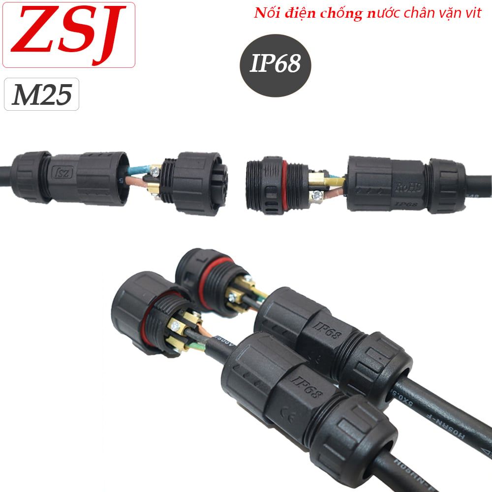 Đầu nối dây điện chống nước M25