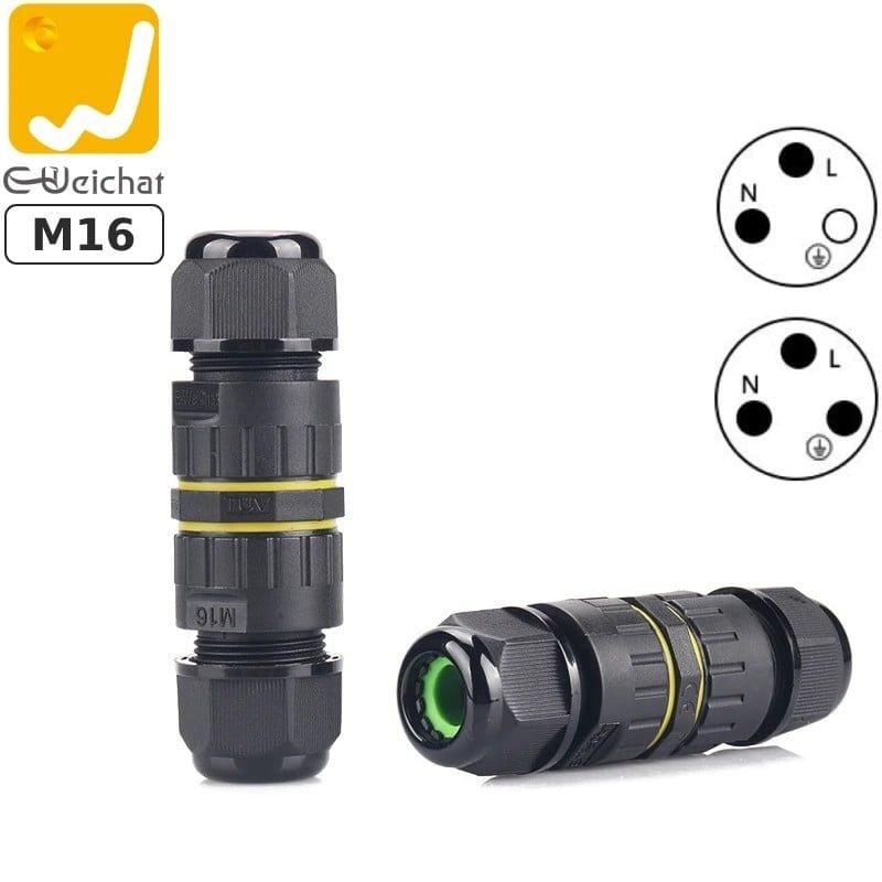 Đầu cút nối dây điện chống nước IP68 thẳng 2 3 4 5 lõi chính hãng E-Weichat EW-M16