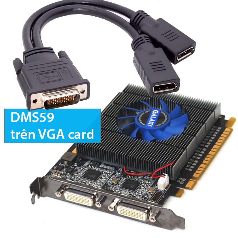 Cáp chuyển DMS 59 sang 2 cổng Displayport 21Gbps 4K60Hz - Phụ Kiện Điện Tử Việt Nam