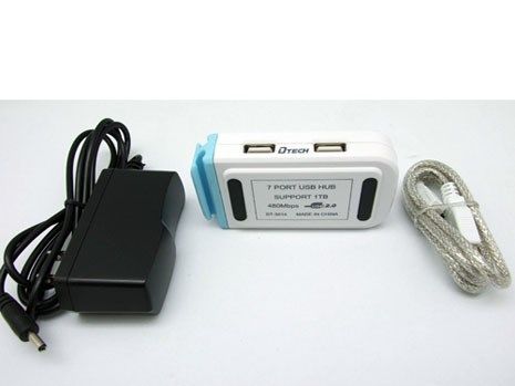 HUB chia cổng USB 2.0 7 port có cấp nguồn ngoài DTECH DT-3082 (hàng thanh lý) - Phụ Kiện Điện Tử Việt Nam