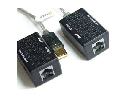 Bộ chuyển đổi USB sang RJ45 DTECH DT-5015. Nối dài tới 50m khi dùng cho máy in, usb flash và 100m dùng cho chuột, bàn phím - Phụ Kiện Điện Tử Việt Nam