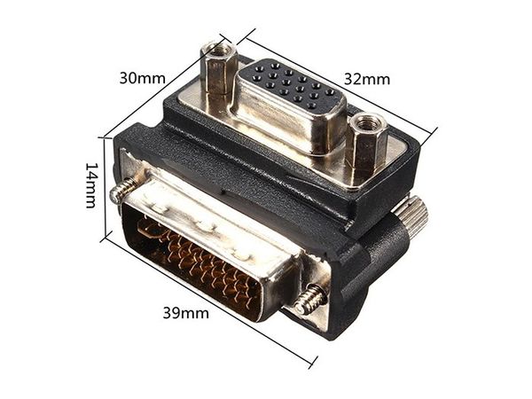 Đầu chuyển đổi DVI-I 24+5 sang VGA bẻ góc 90 độ - Phụ Kiện Điện Tử Việt Nam