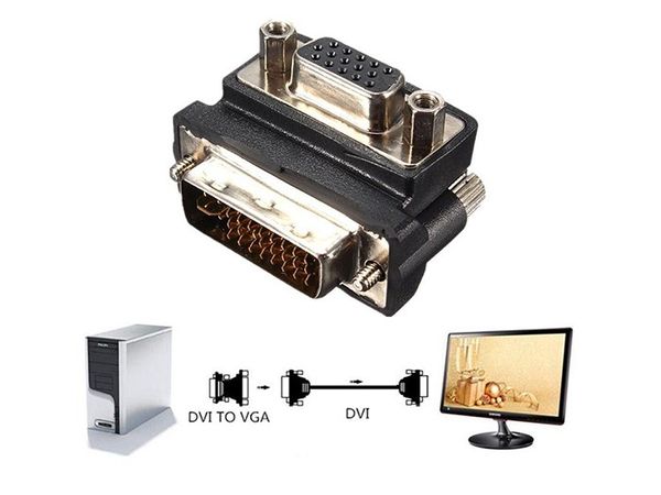 Đầu chuyển đổi DVI-I 24+5 sang VGA bẻ góc 90 độ - Phụ Kiện Điện Tử Việt Nam