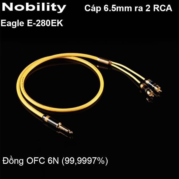 Cáp Audio 6.5mm stereo to 2 RCA Nobility Eagle E-280EK OCC 6N 1 mét - Phụ Kiện Điện Tử Việt Nam