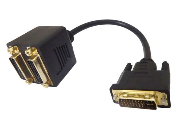 Cáp chia DVI-I Male to 2 x DVI-I Female, Cáp DVI phụ kiện điện tử - Phụ Kiện Điện Tử Việt Nam