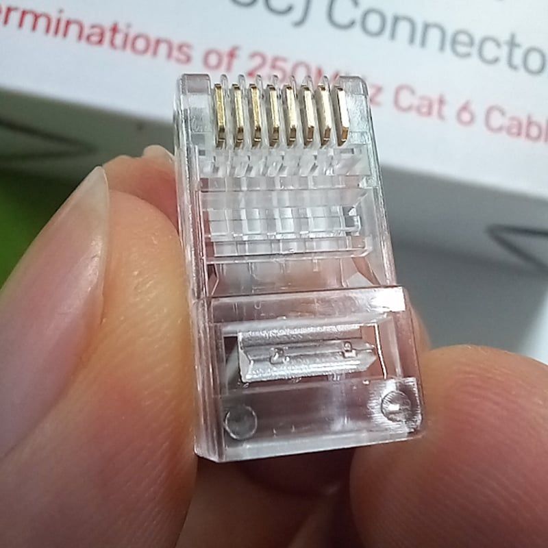 Hạt mạng, đầu bấm mạng RJ45 CAT6 UTP Unitek  Y-OT19TP ( hộp 100 hạt )