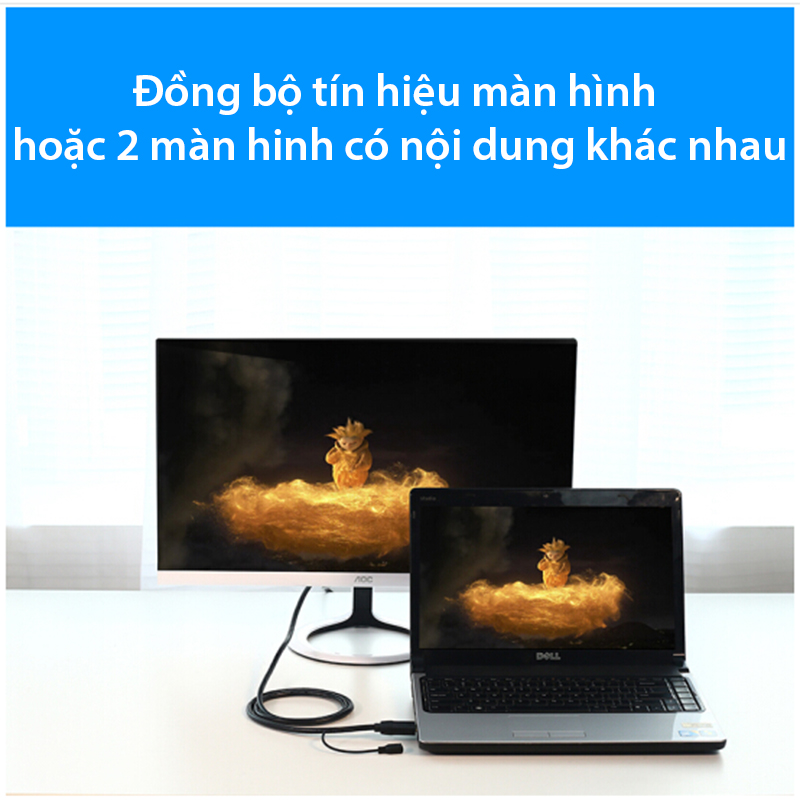 cap chuyen hdmi ra vga ugreen dài 1,5 mét - 3 mét