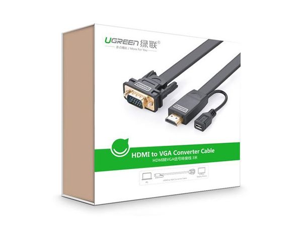 HDMI to VGA 2M full HD 1080P Ugreen 40231 - Dây cáp HDMI sang VGA - Phụ Kiện Điện Tử Việt Nam