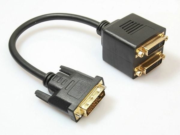 Cáp chia DVI-I Male to 2 x DVI-I Female, Cáp DVI phụ kiện điện tử - Phụ Kiện Điện Tử Việt Nam