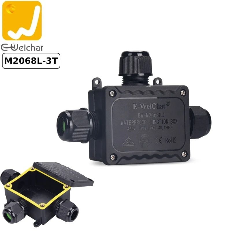 Hộp nối chia điện chống nước IP68 chữ T hãng E-Weichat EW-2068L-T - Phụ Kiện Điện Tử Việt Nam