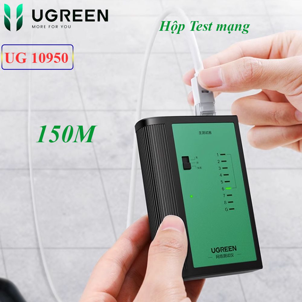 Hộp test cáp mạng chính hãng Ugreen 10950 NW167 hỗ trợ RJ45/RJ12/RJ11 - Phụ Kiện Điện Tử Việt Nam