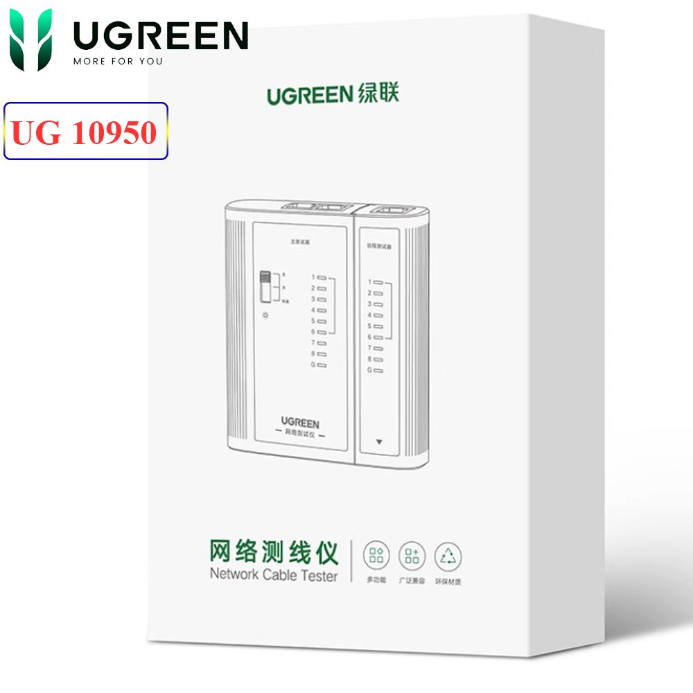 Hộp test cáp mạng chính hãng Ugreen 10950 NW167 hỗ trợ RJ45/RJ12/RJ11 - Phụ Kiện Điện Tử Việt Nam