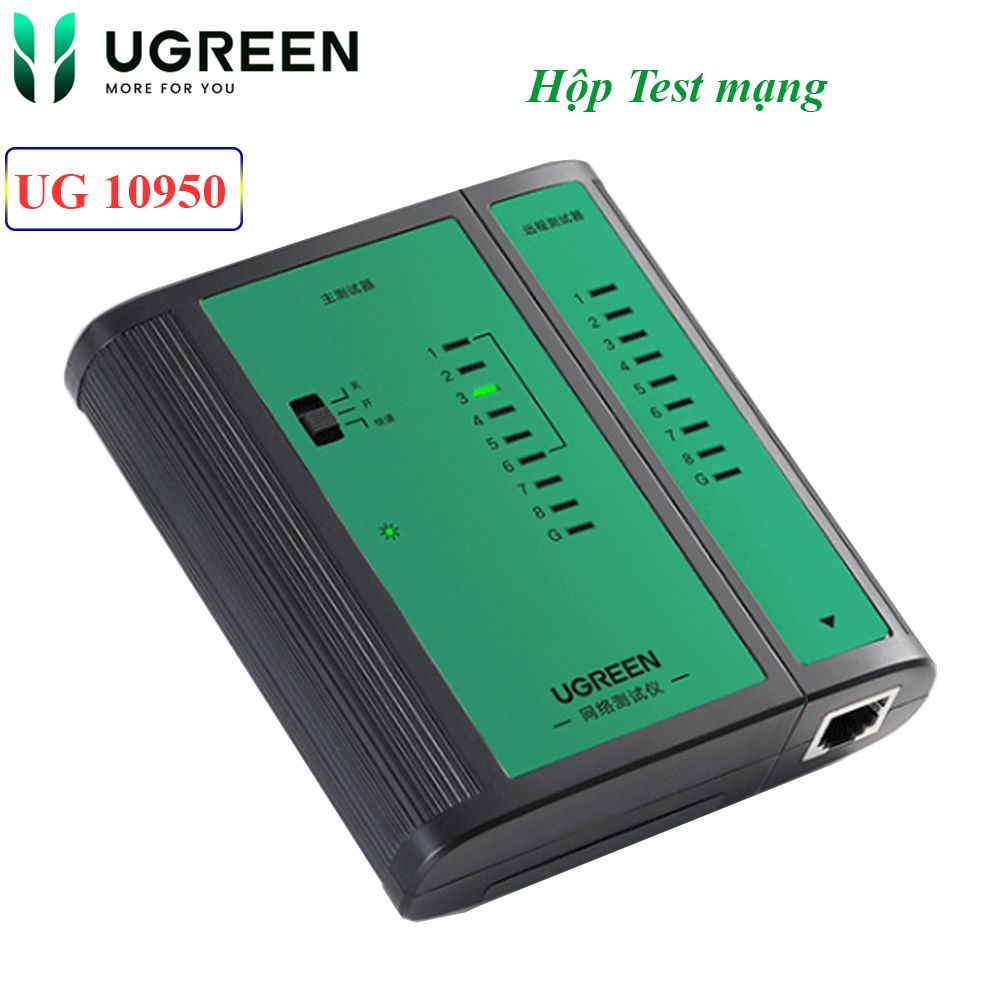 Hộp test cáp mạng chính hãng Ugreen 10950 NW167 hỗ trợ RJ45/RJ12/RJ11 - Phụ Kiện Điện Tử Việt Nam
