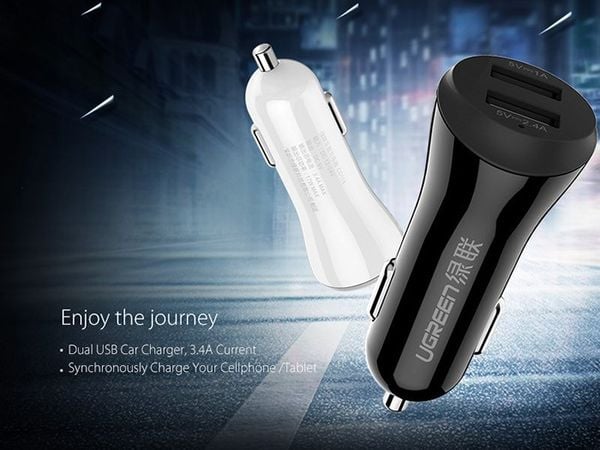 Sạc trên ô tô 2 cổng USB công suất 17W Ugreen 20392 20393 - Phụ Kiện Điện Tử Việt Nam