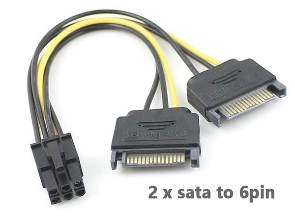 Cáp nguồn 2 x SATA sang 6pin - Phụ Kiện Điện Tử Việt Nam