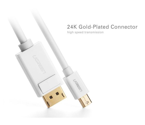 Cáp Mini Displayport to Displayport 1.5M 2M 3M Ugreen hỗ trợ 4K60Hz (màu trắng) - Phụ Kiện Điện Tử Việt Nam