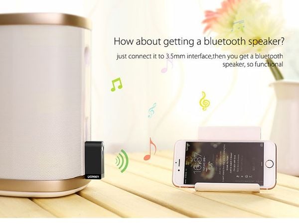 Đầu nhận Bluetooth 4.1 cho Loa Xe hơi có micro đàm thoại Ugreen 30348 - Phụ Kiện Điện Tử Việt Nam