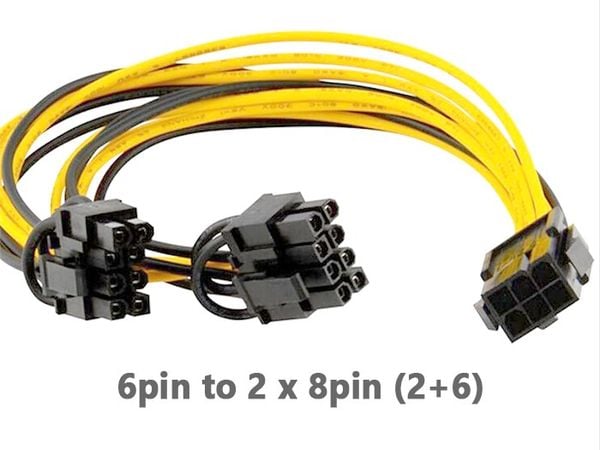 Cáp nguồn 6pin sang 2x8pin (2+6) - Phụ Kiện Điện Tử Việt Nam
