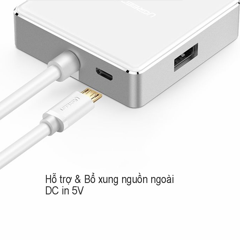 hub usb 3.0 4 cong chinh hang ugreen